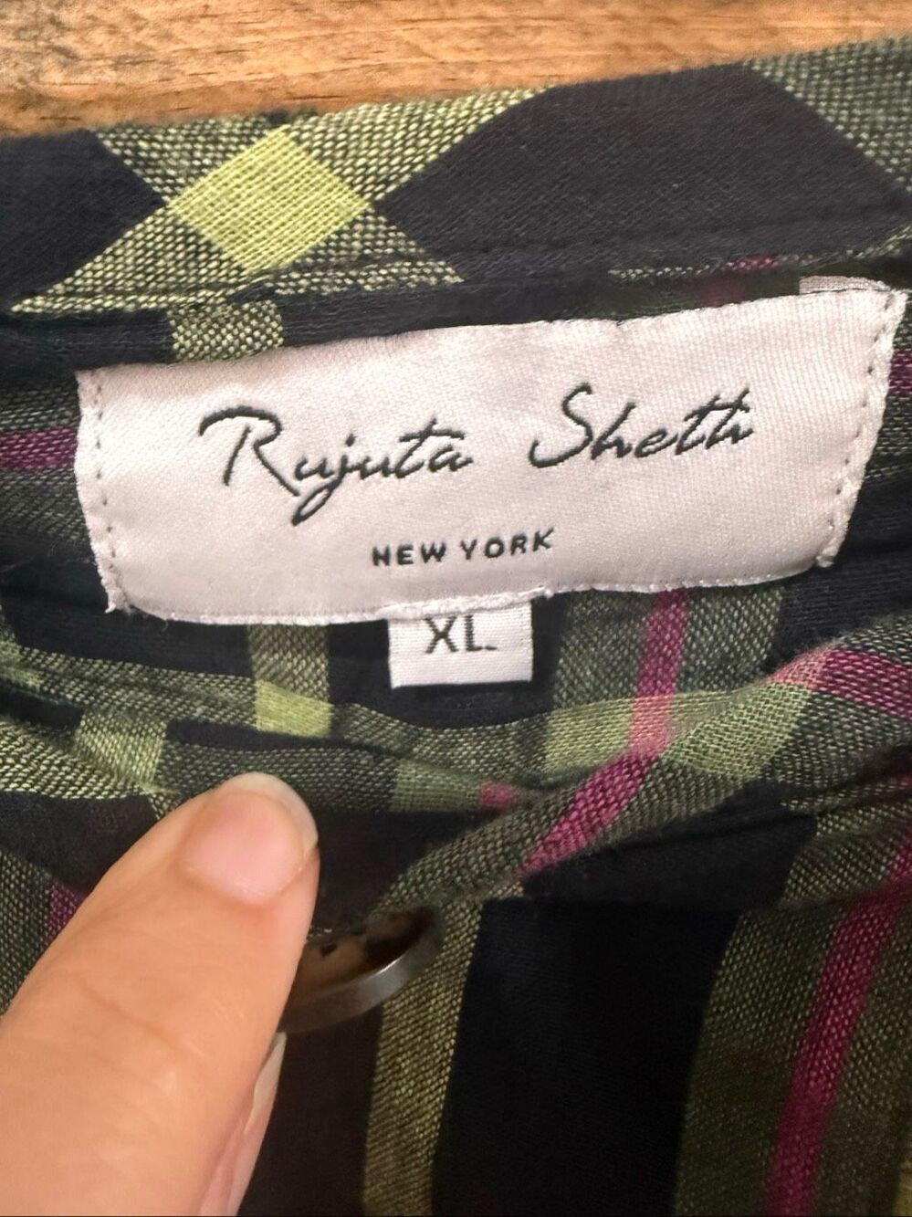 Rujuta Sheth Frida Pants- Strike Chex Bazaar boho lagenlook sz XL - Picture 3 of 12
